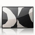 Eclectic Boho Decor Canvas - Modern Black and Beige Bohemian Wall Art