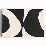 Eclectic Boho Decor Canvas - Modern Black and Beige Bohemian Wall Art