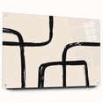 Artistic Bohemian Style Canvas - Abstract Black and Beige Boho Wall Art