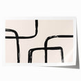 Artistic Bohemian Style Canvas - Abstract Black and Beige Boho Wall Art
