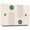 Bohemian Wall Art - Modern Geometric Boho Decor with Green Accents