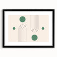 Bohemian Wall Art - Modern Geometric Boho Decor with Green Accents