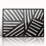 Boho Wall Decor - Modern Black and White Abstract Bohemian Canvas