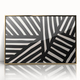 Boho Wall Decor - Modern Black and White Abstract Bohemian Canvas