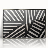Boho Wall Decor - Modern Black and White Abstract Bohemian Canvas