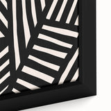 Boho Wall Decor - Modern Black and White Abstract Bohemian Canvas