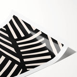 Boho Wall Decor - Modern Black and White Abstract Bohemian Canvas
