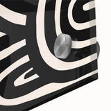 Boho Decor Canvas - Bold Black and White Abstract Bohemian Wall Art