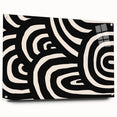 Boho Decor Canvas - Bold Black and White Abstract Bohemian Wall Art
