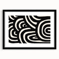 Boho Decor Canvas - Bold Black and White Abstract Bohemian Wall Art