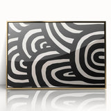 Boho Decor Canvas - Bold Black and White Abstract Bohemian Wall Art