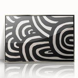 Boho Decor Canvas - Bold Black and White Abstract Bohemian Wall Art