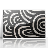 Boho Decor Canvas - Bold Black and White Abstract Bohemian Wall Art