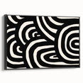 Boho Decor Canvas - Bold Black and White Abstract Bohemian Wall Art