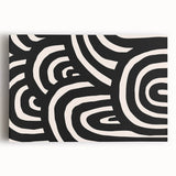 Boho Decor Canvas - Bold Black and White Abstract Bohemian Wall Art