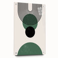 Bohemian Wall Art | Minimalist Green Geometric Circles Print | Boho Decor