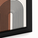 Bohemian Wall Art | Minimalist Arched Lines Design | Boho Decor Canvas
