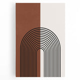 Bohemian Wall Art | Minimalist Arched Lines Design | Boho Decor Canvas
