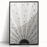 Bohemian Wall Art | Minimalist Abstract Sunburst Design | Boho Decor
