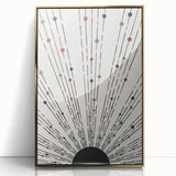 Bohemian Wall Art | Minimalist Abstract Sunburst Design | Boho Decor