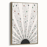 Bohemian Wall Art | Minimalist Abstract Sunburst Design | Boho Decor