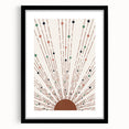 Bohemian Wall Art | Earthy Sunburst Abstract Design | Boho Decor
