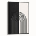 Bohemian Wall Art | Minimalist Black & White Arched Design | Boho Decor