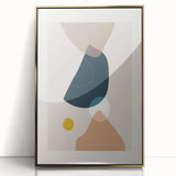 Bohemian Wall Art | Abstract Shapes in Muted Tones | Boho Decor Canvas