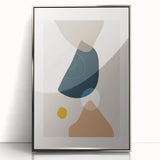 Bohemian Wall Art | Abstract Shapes in Muted Tones | Boho Decor Canvas