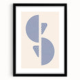 Geometric Bohemian Wall Art | Blue Concentric Circles | Modern Boho Print