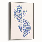 Geometric Bohemian Wall Art | Blue Concentric Circles | Modern Boho Print