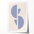 Geometric Bohemian Wall Art | Blue Concentric Circles | Modern Boho Print