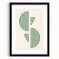 Geometric Boho Wall Art | Green Concentric Circles | Modern Minimalist Print