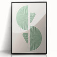 Geometric Boho Wall Art | Green Concentric Circles | Modern Minimalist Print