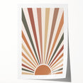 Bohemian Wall Art Sunrise | Eclectic Boho Decor Canvas | Retro Chic Design
