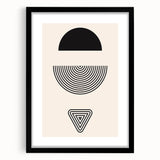 Bohemian Wall Art | Minimalist Boho Decor Canvas | Eclectic Black & White Art