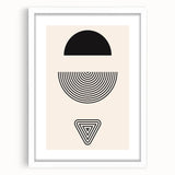 Bohemian Wall Art | Minimalist Boho Decor Canvas | Eclectic Black & White Art