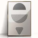 Bohemian Wall Art | Minimalist Boho Decor Canvas | Eclectic Black & White Art
