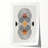 Eclectic Bohemian Wall Art | Boho Chic Abstract Canvas | Geometric Design