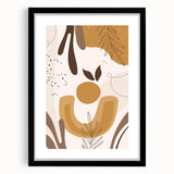 Boho Chic Abstract Leaf Art | Eclectic Bohemian Wall Art | Neutral Tones