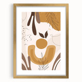Boho Chic Abstract Leaf Art | Eclectic Bohemian Wall Art | Neutral Tones