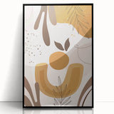 Boho Chic Abstract Leaf Art | Eclectic Bohemian Wall Art | Neutral Tones