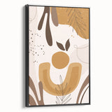 Boho Chic Abstract Leaf Art | Eclectic Bohemian Wall Art | Neutral Tones