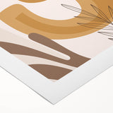 Boho Chic Abstract Leaf Art | Eclectic Bohemian Wall Art | Neutral Tones
