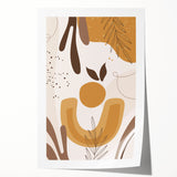 Boho Chic Abstract Leaf Art | Eclectic Bohemian Wall Art | Neutral Tones