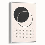 Modern Boho Wall Art | Minimalist Black and White Canvas | Geometric Design