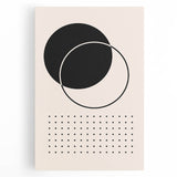 Modern Boho Wall Art | Minimalist Black and White Canvas | Geometric Design