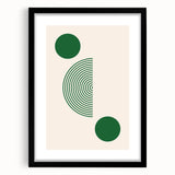 Minimalist Boho Wall Art | Green Geometric Canvas | Eclectic Design