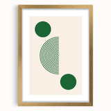 Minimalist Boho Wall Art | Green Geometric Canvas | Eclectic Design