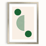 Minimalist Boho Wall Art | Green Geometric Canvas | Eclectic Design